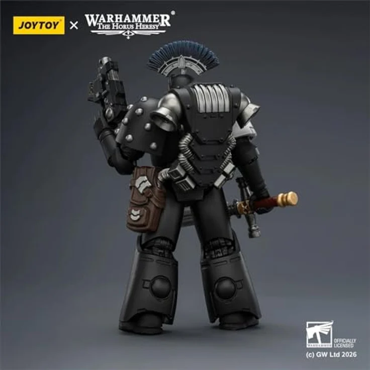 JOYTOY Warhammer 40,000 Actionfigur Raven Guard MkVI Tactical Sergeant, 12 cm, mit Energieschwert und Bolter, voll beweglich, detailreich, 1:18 Maßstab – Bild 3