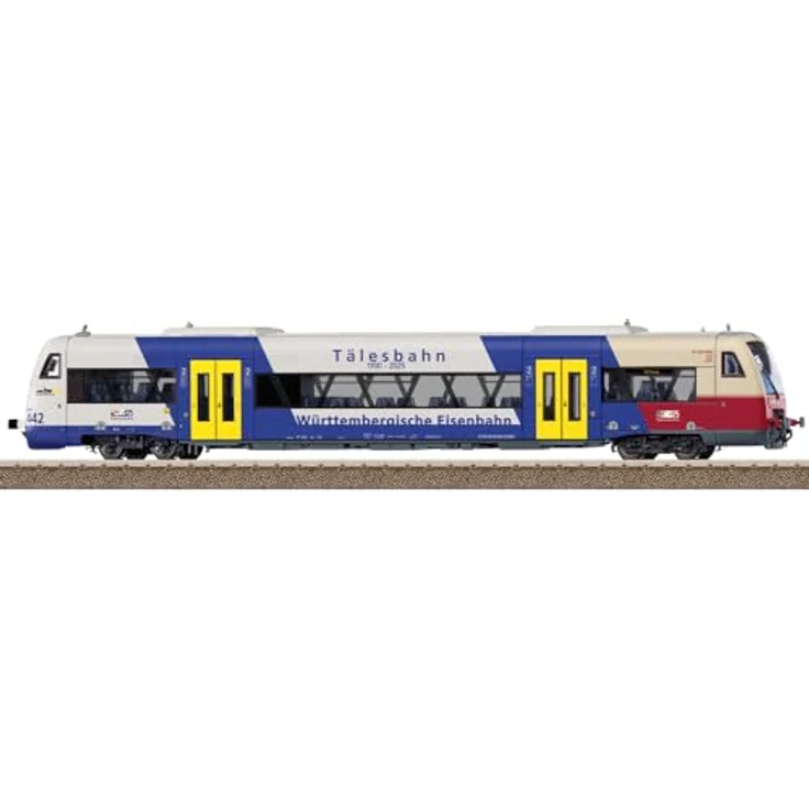 Trix H0 25971 Dieseltriebwagen Regio Shuttle RS1 Baureihe 650, Digital-Decoder, Sound, Innenbeleuchtung, Epoche VI, Gleichstrom, Sonderlackierung „125 Jahre Tälesbahn“