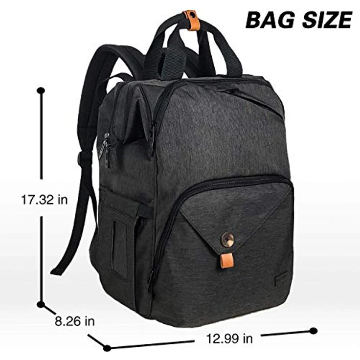 Hap Tim Baby Wickelrucksack Wickeltasche/Rucksack - Multifunktions-Designer Windeltaschen Große Kapazität, isolierte Taschen,wasserdicht,Babytasche Reiserucksack für Unterwegs (EU-7340-DG) – Bild 8