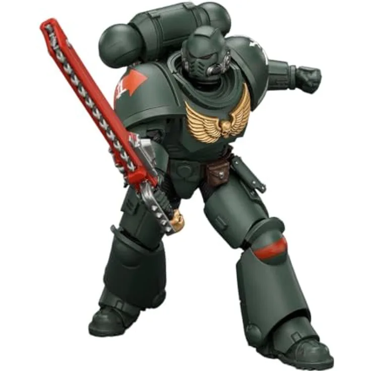 JOYTOY Warhammer 40,000 Actionfigur Dark Angels Intercessor, 12 cm, hochdetailliert und vollständig beweglich mit Bolzen-Gewehr, Bolzen-Pistole und Kettenschwert