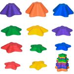 Outsunny Stapelspielzeug rutschfest, belastbar bis 80 kg, Mehrfarbig, 11-tlg Balance-Steine, für Garten und Park