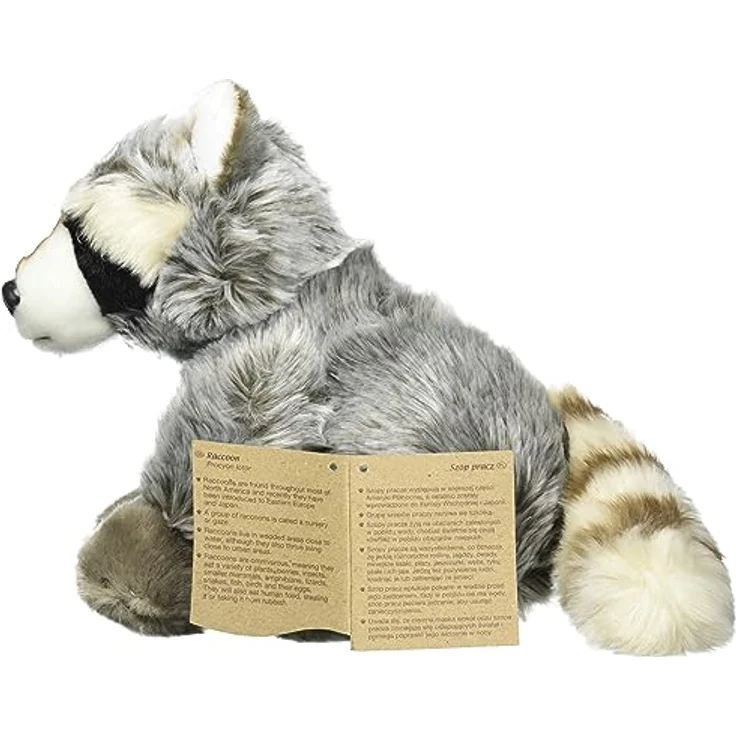 Animigos Plüschtier Waschbär, Stofftier im realistischen Design, kuschelig weich, ca. 23 cm groß – Bild 4