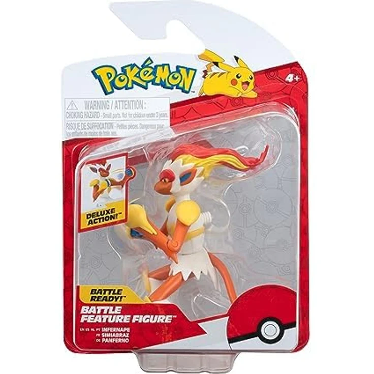 Pokémon Infernape Panferno Figur – 11 cm, Dual-Typ Feuer/Kampf, Offizielles Pokémon Spielzeug, Neue Welle 2024 – Bild 2