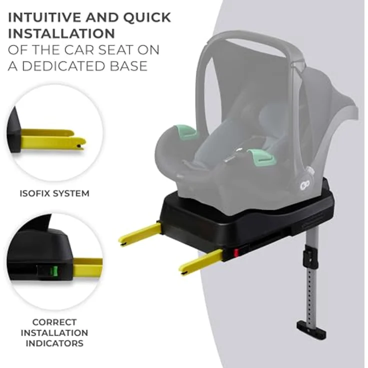 KinderKraft Mink FX Base, Isofix-Basis für Mink Pro i-Size-Kindersitz mit Installationsindikatoren – Bild 2