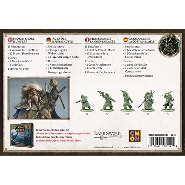 Cmon A Song of Ice & Fire - Frozen Shore Hunters, Miniaturen-Erweiterung für Tabletop-Spiel mit 13 Figuren, Freies Volk Fraktion – Bild 3