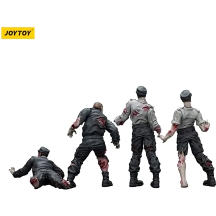 JOYTOY Zombie Dark Source Actionfiguren 4er-Pack Security Guards, 8 cm, detailreiche Sammelfiguren mit Zubehör – Bild 3