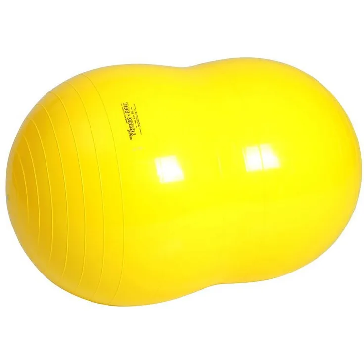 Gymnic Physio-Roll, Fitnessball mit BRQ Technologie, sehr robust und hoch belastbar, gelb, Durchmesser 55 cm