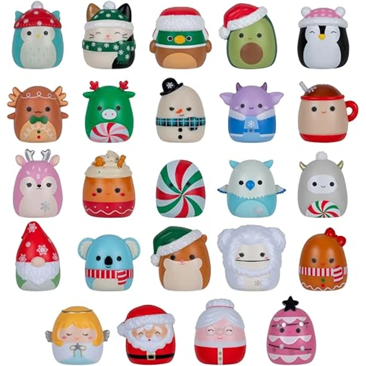 Jazwares Squishalongs Adventskalender 25, Überraschungsspielzeug mit 25 Squishalongs Figuren – Bild 3