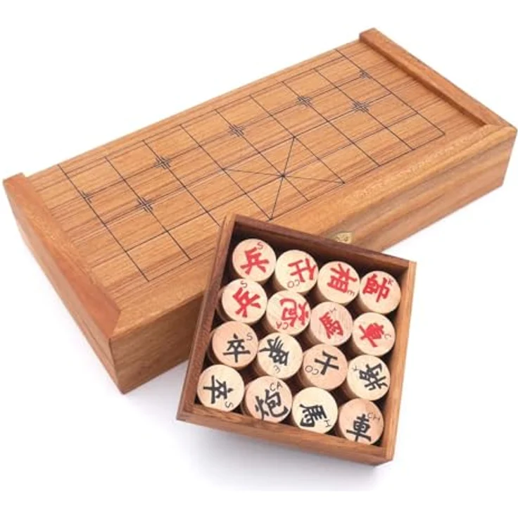 ROMBOL Xiangqi, edles chinesisches Schachspiel mit originalen Holzscheiben, Taktikspiel für zwei Personen – Bild 2