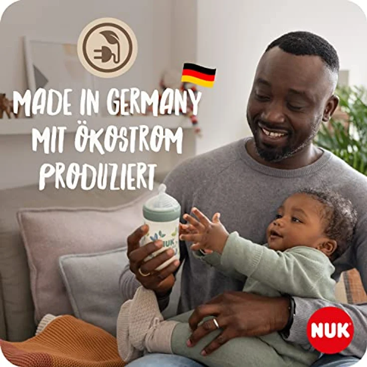NUK for Nature Ersatz-Trinksauger für Babyflasche | Mittelgroß | 6−18 Monate | Der Mutterbrust nachempfunden, nachhaltiges Silikon, Anti-Colic-Ventil | BPA-frei | 2 Stück – Bild 5