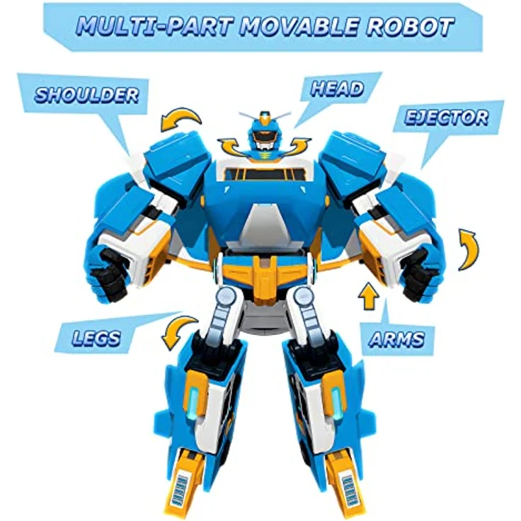 Super Wings 3-in-1 World Aircraft Transforming Robot mit Licht- und Soundeffekten, mit einem 2'' Transform-a-Bot Jett, Transformer-Spielzeug für Jungen und Mädchen ab 3+ Jahren – Bild 4