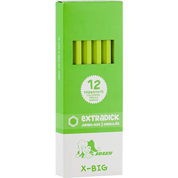 JOLLY Graphit X-Big Starter Bleistifte | extra dicke Stifte | extrem belastbar | 12 Stück