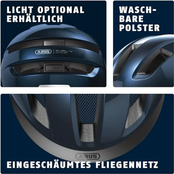 ABUS Fahrradhelm PURL-Y, NTA-Schutzhelm für E-Bike und S-Pedelec, blau, Größe S – Bild 4