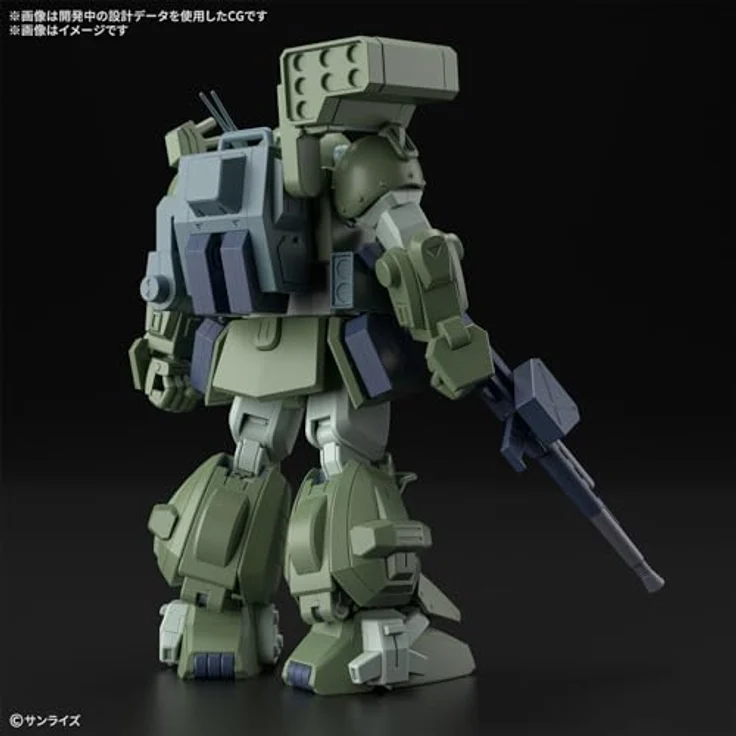 Bandai Hobby HG Scopedog Turbo Custom, Modellbausatz High Grade, 1/20 Maßstab, bewegliche Actionfigur mit schweren Waffen, einfache Montage – Bild 3