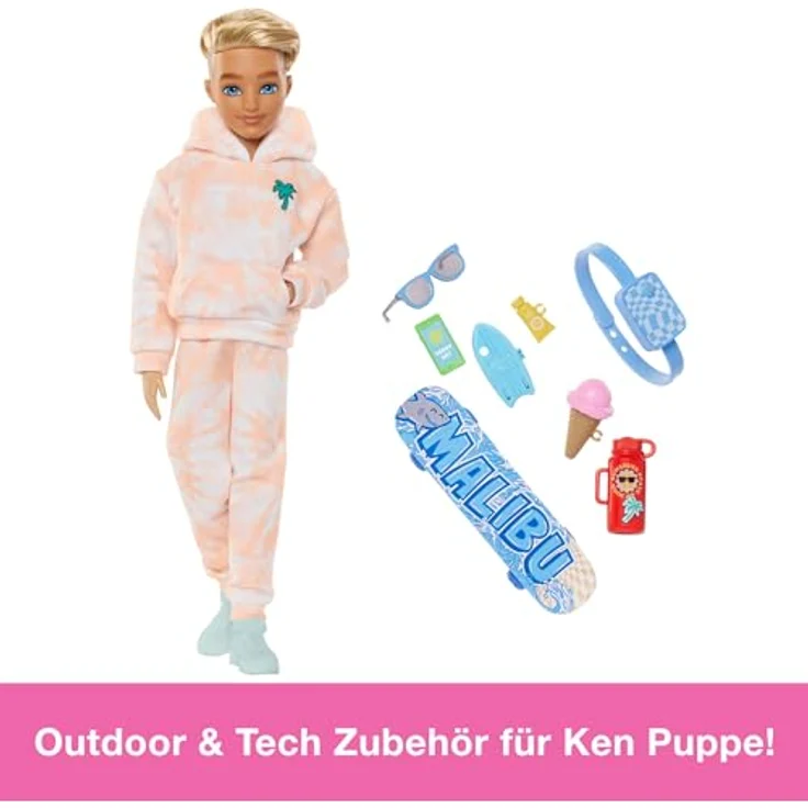 Barbie Anziehpuppe Barbie Dream Besties Ken, Modepuppe mit blonden Haaren und umweltbewusstem Zubehör – Bild 3