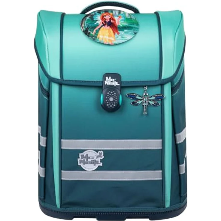 McNeill Schulranzen Perfecto (5-tlg), Polyester, ergonomische Rückenpolsterung, 22 l Volumen, blau – Bild 2