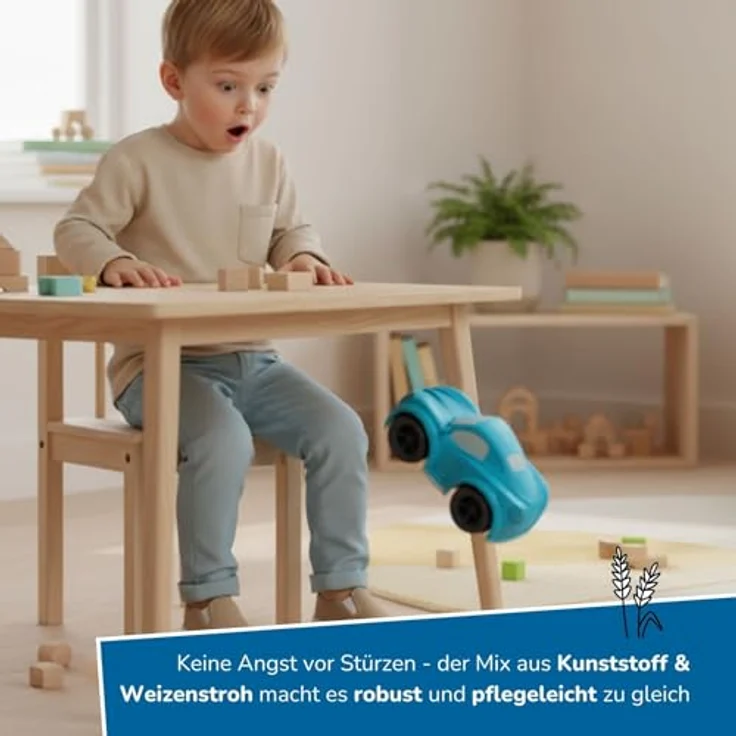 alldoro Spielzeug-Rennwagen Kleines Rennauto, Kunststoff-Weizenstroh-Mix, bunt, für Kinder ab 1 Jahr, zufällige Farbwahl – Bild 5