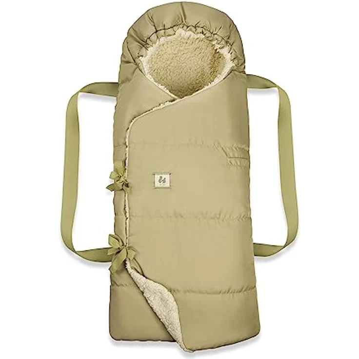 Hauck 3in1 Babytragetasche, Fußsack und Spieldecke Carry N Play, Babynest ab Geburt, Einfache und Sichere Befestigung am Buggy, Weiches Inlay, Waschbar (Teddy Fleece Green) – Bild 1