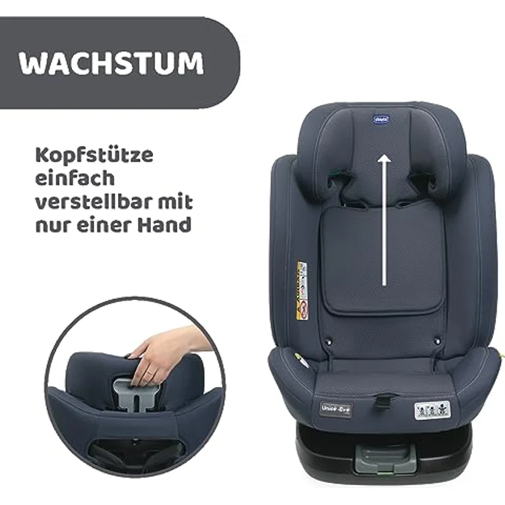 Chicco Autokindersitz UNICO EVO I-SIZE, verstellbarer Autositz für Kinder von 0 Monaten bis 12 Jahren, schwarz – Bild 12