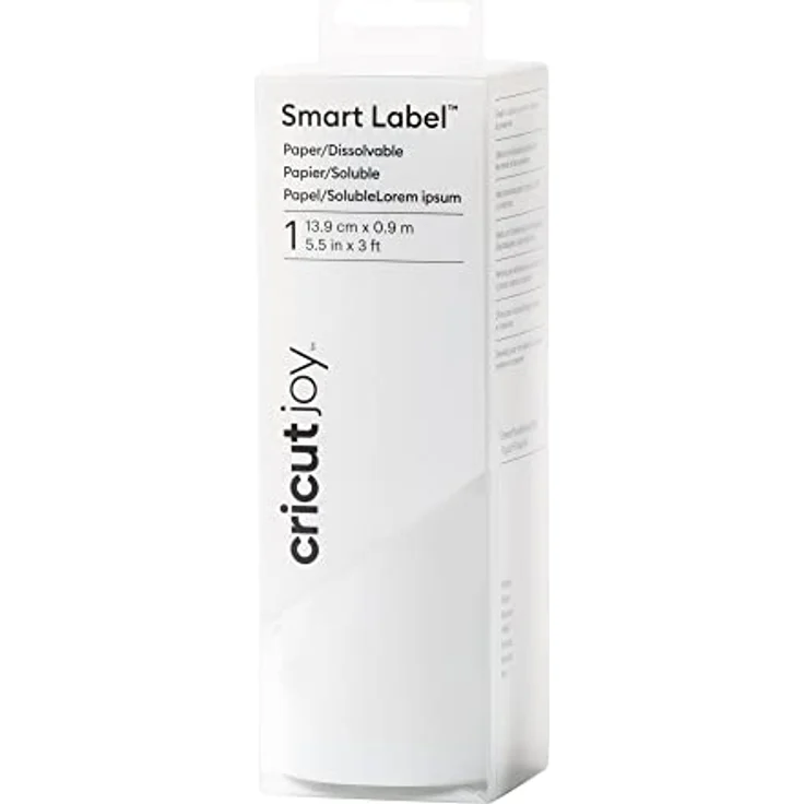 Cricut Smart Label Papier (Auflösbar) | Weiß | 14cm x 0,9m (5,5" x 36") | Für Cricut Joy – Bild 1