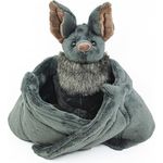 Teddys Rothenburg Kuscheltier Fledermaus groß mit Band schwarz/braun 73 cm Plüschfledermaus Plüschtier
