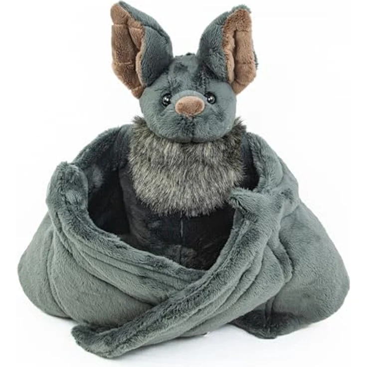 Teddys Rothenburg Kuscheltier Fledermaus groß mit Band schwarz/braun 73 cm Plüschfledermaus Plüschtier – Bild 1