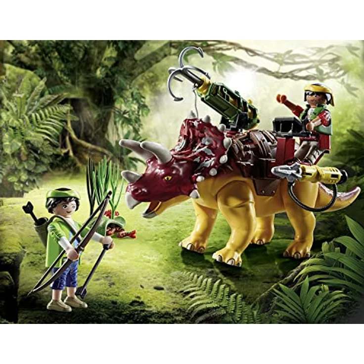 PLAYMOBIL Dino Rise 71262 Triceratops, Dinosaurier mit Abnehmbarer Rüstung und großer beweglicher Kanone, Spielzeug für Kinder ab 5 Jahren – Bild 3
