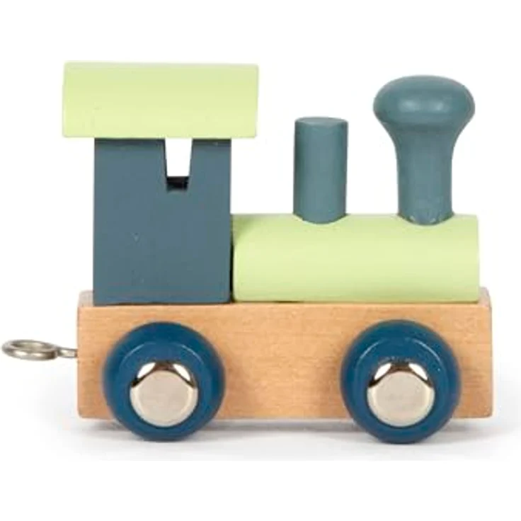 Small Foot Buchstabenzug Lokomotive Polar, grün blau, Holzspielzeug für Kinder ab 2 Jahren, Made in Germany – Bild 1