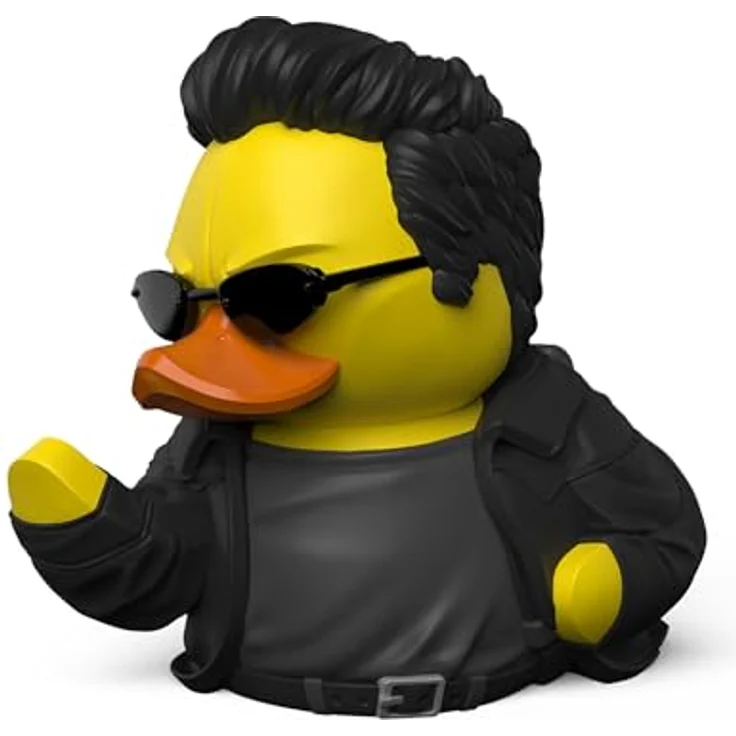 TUBBZ Erstausgabe: The Matrix - Neo als Cosplaying-Gummiente Vinylfigur, 9 cm groß, mit Badewannen-Vitrine – Bild 1