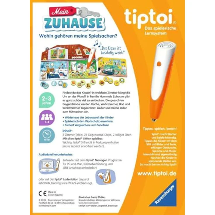Ravensburger tiptoi® Spiel - Mein Zuhause, Entdeckungsspiel für Kinder mit interaktivem Zubehör und vertrauten Wohnumgebungen – Bild 2