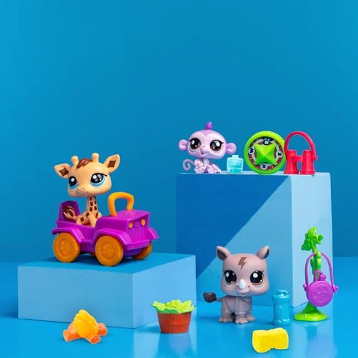 Littlest Pet Shop Safari Play PK, Spielfigurenset für kreative Dschungelgeschichten mit detailgetreuen Figuren – Bild 5