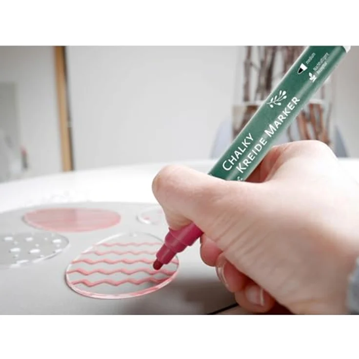 C. KREUL Kreidemarker Chalky, Fensterdeko Set, medium, 4 Stück, Kartonetui – Bild 6