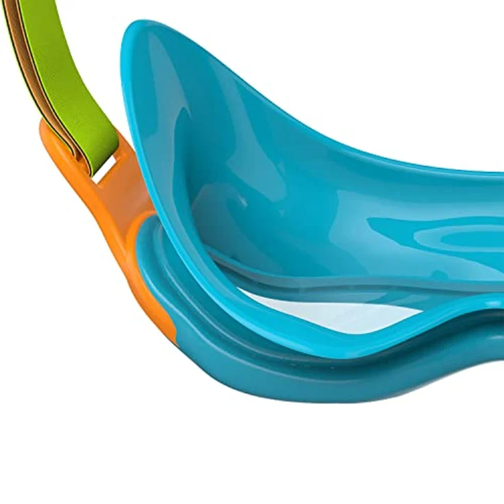 Speedo Biofuse Sea Squad Schwimmmaske, Unisex Kinder mit UV-Schutz, Anti-Beschlag, verstellbarer Passform, Azure Blue/Fluro Green/Fluro Orange, Einheitsgröße – Bild 5