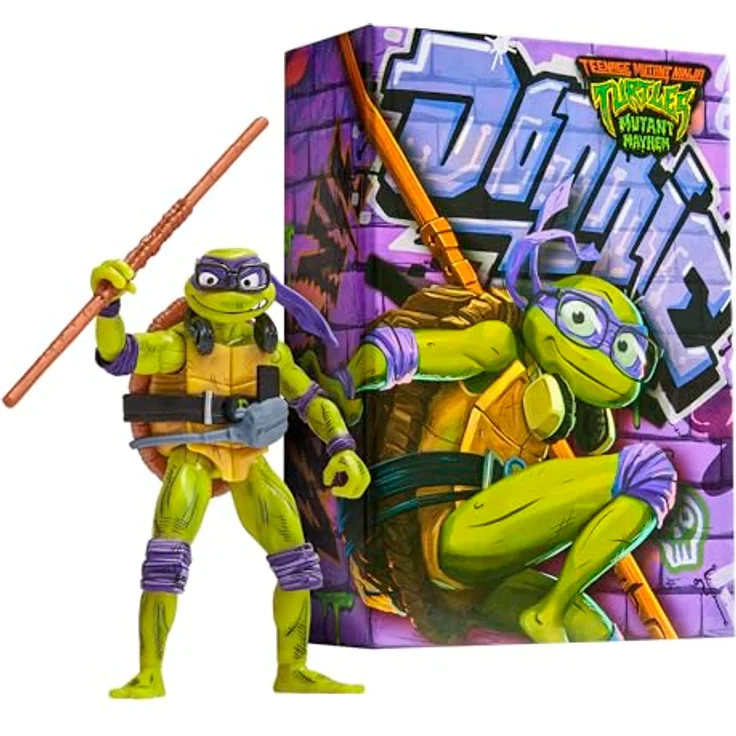 TEENAGE MUTANT NINJA Turtles Comic Con Figur Donatello, Sammelfigur mit technischen Gadgets und K-Pop-Star-Design – Bild 1