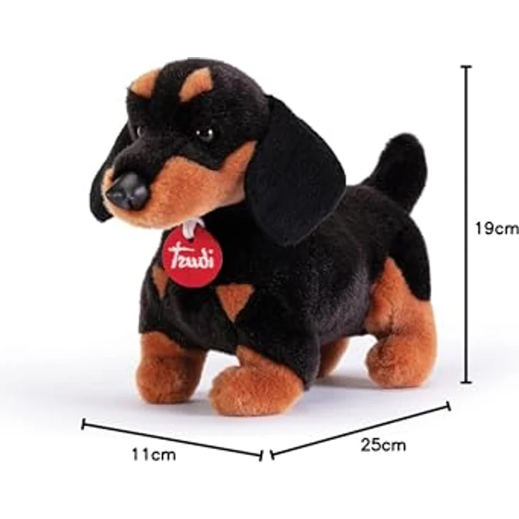 Trudi Dachshund Leo Plüschtier, Weiches Kuscheltier für Kinder und Erwachsene, 11x19x25 cm, Modell 22336, Maschinenwaschbar – Bild 4