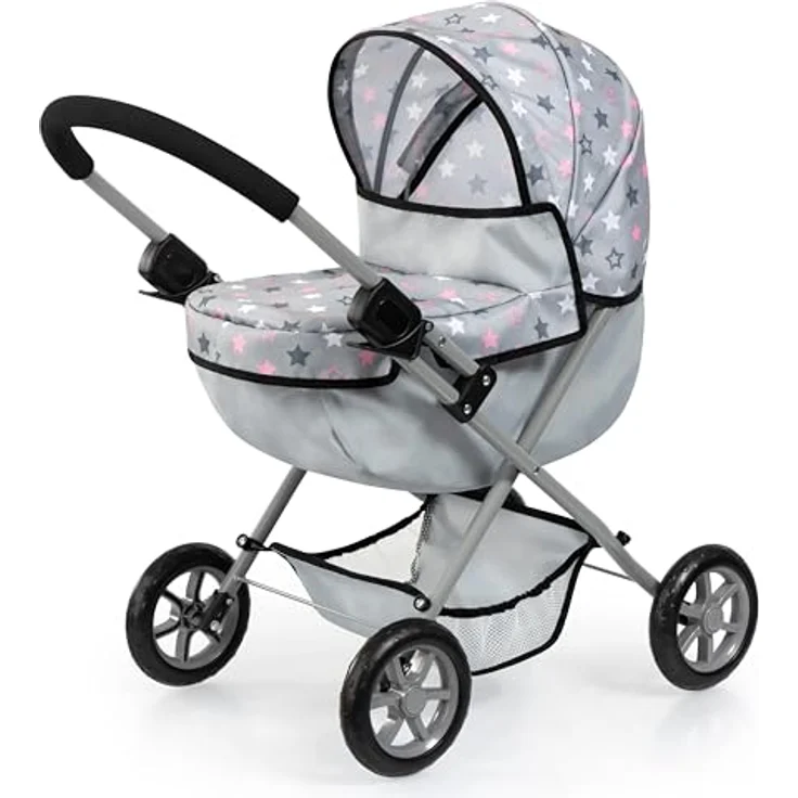 Bayer Design 13707AB Puppenwagen Set faltbar mit Hochstuhl und Tasche, softer Griff – Bild 2