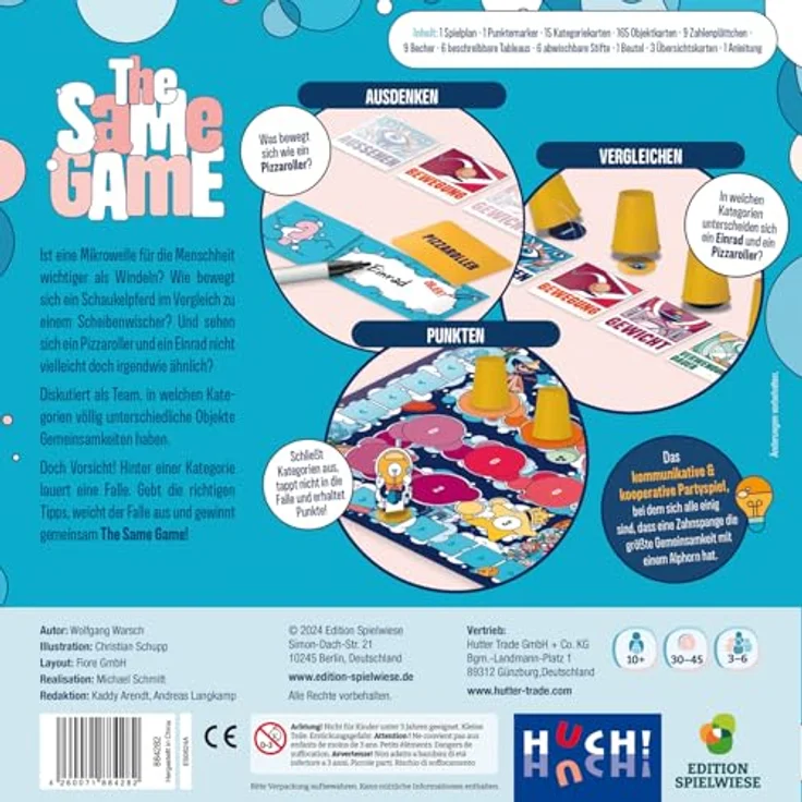 Edition Spielwiese The Same Game, kooperatives Gesellschaftsspiel für 3–6 Spieler ab 10 Jahren, fördert Kreativität und Teamarbeit – Bild 4