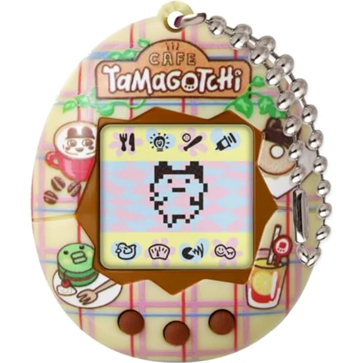 Bandai TAMAGOTCHI Interactive Digitalpet, Cafe mit originaler Programmierung, Charakterspiel und Pflegefunktionen – Bild 1