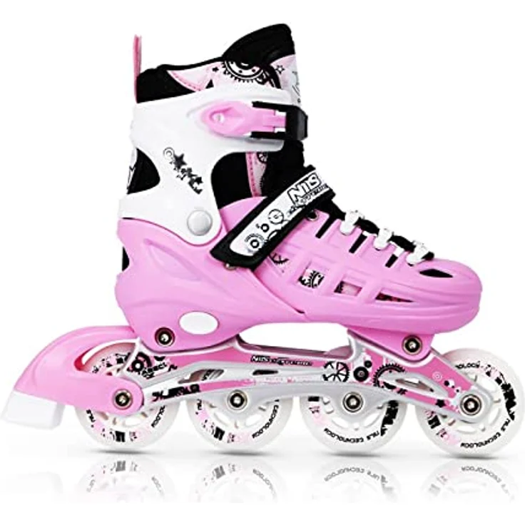 Nils Extreme Inline Skates 4in1 - Schlittschuhe Kinder - Inliner für Kinder und Erwachsene - ACEB7-Lager - Eislaufschuhe Kinder Verstellbare - Blau - Größe 39-42 - NH10906 – Bild 2