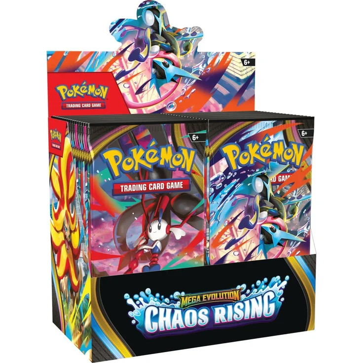 Pokémon TCG Chaos Rising Booster Box, 36 Boosterpacks mit Mega Evolution Karten, Englisch