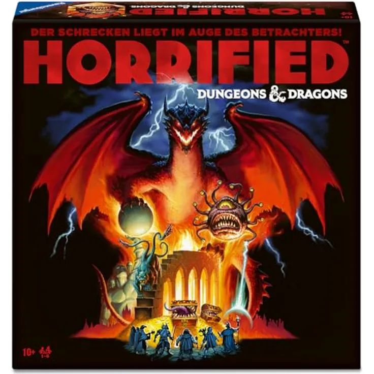Ravensburger Horrified Dungeons & Dragons, Kooperatives Brettspiel für 1-5 Personen, ab 10 Jahren, Deutsch, 45-60 Minuten Spielzeit, detailreiche Figuren