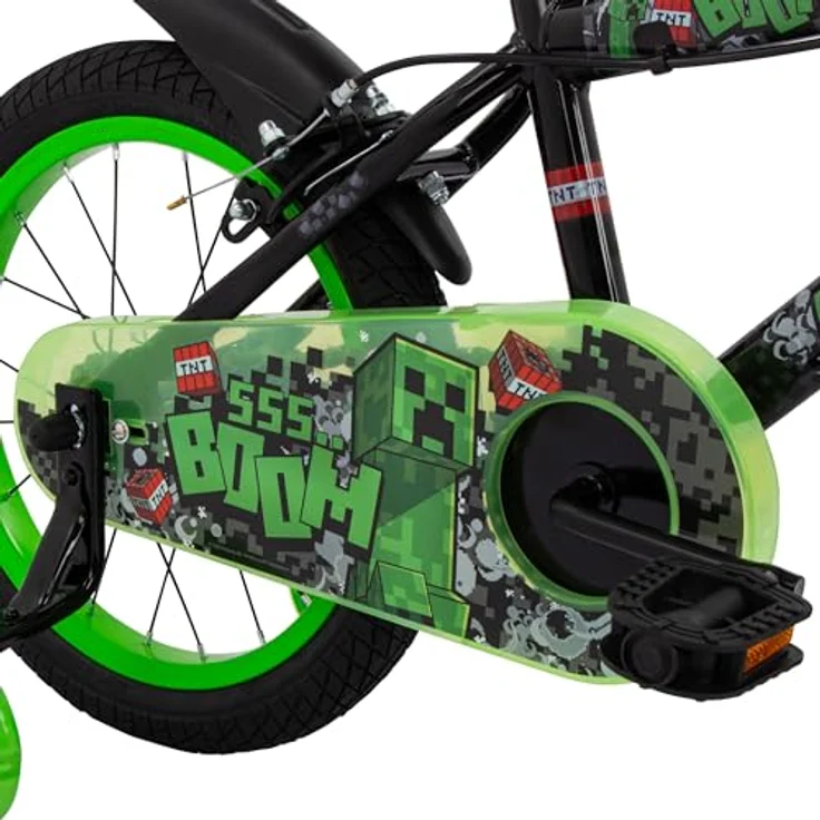 Huffy Minecraft 16" Kinderfahrrad für 5-7 Jahre, schwarz mit abnehmbaren Stützrädern für mehr Sicherheit – Bild 5