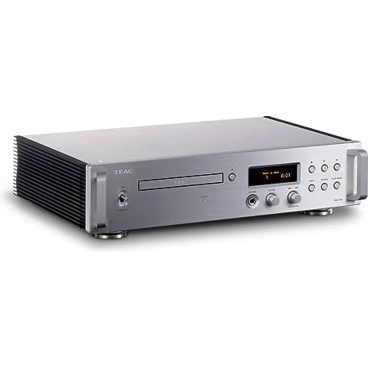 TEAC Reference VRDS-701 High End CD-Player mit VRDS CD-Laufwerksmechanismus, MQA-Unterstützung, USB-DAC und Kopfhörerverstärker, Silber – Bild 2