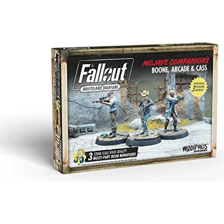 Modiphius Fallout: Wasteland Warfare - Boone, Arcade und Cass, Sammelfiguren-Set mit individuellen Charakterdetails – Bild 2