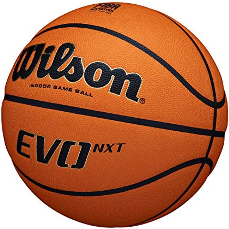 Wilson Basketball EVO NXT FIBA Game Ball, Mischleder, Ideal für Hallen, Größe 7, Braun, WTB0965XB - Preisvergleich – Bild 2