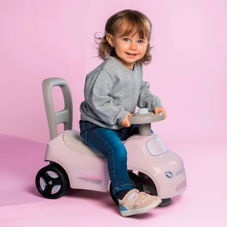 Smoby Mein erstes Auto, wendiges Rutscherfahrzeug mit Hupenlenkrad, Rückenstütze, Kippschutz und Staufach, für Kinder ab 10 Monaten – Bild 4
