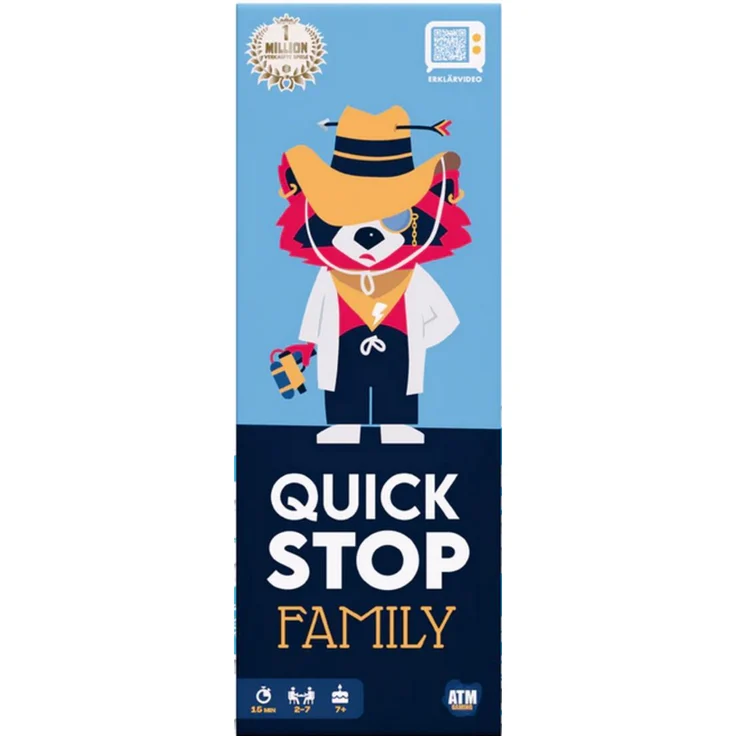 ATM GAMING QuickStop - Das Buchstaben-Duell - Familien-Edition, Gesellschaftsspiel für 2-7 Spieler ab 7 Jahren, 240 familienfreundliche Themenkategorien, umweltfreundlich gedruckt – Bild 1
