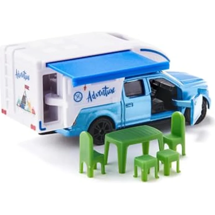 SIKU 1693 Siku Ford Pick Up Camper F150 blau weiß 3,8cm – Bild 10