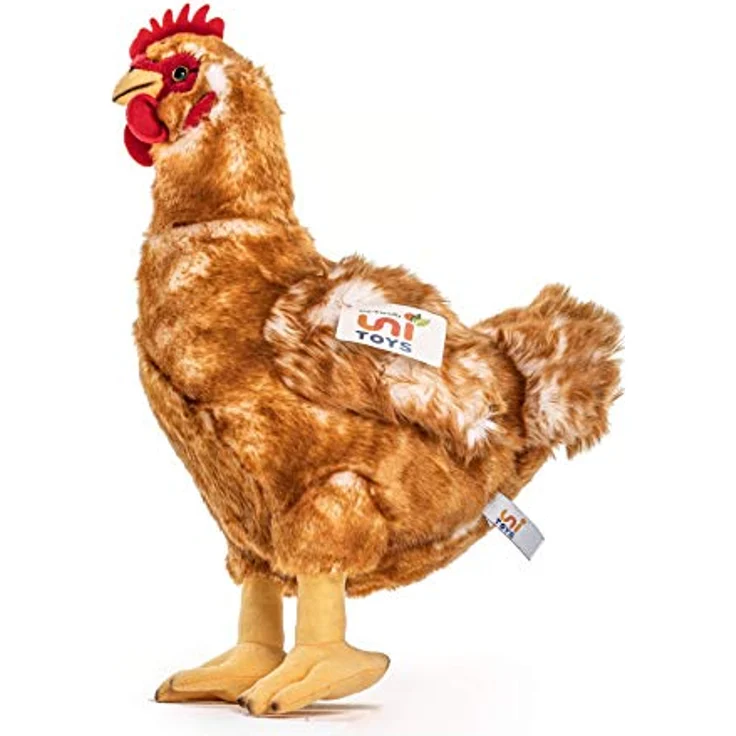 Uni-Toys - Henne braun - 37 cm (Höhe) - Plüsch-Huhn, Vogel - Plüschtier, Kuscheltier – Bild 1