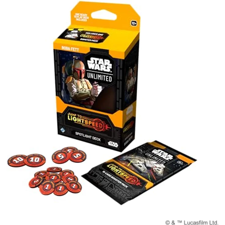 Fantasy Flight Games Star Wars: Unlimited TCG Jump to Lightspeed Spotlight-Deck Boba Fett, 50-Karten-Deck mit 4 exklusiven Karten und Booster-Pack, für 2+ Spieler ab 12 Jahren, Englisch – Bild 2